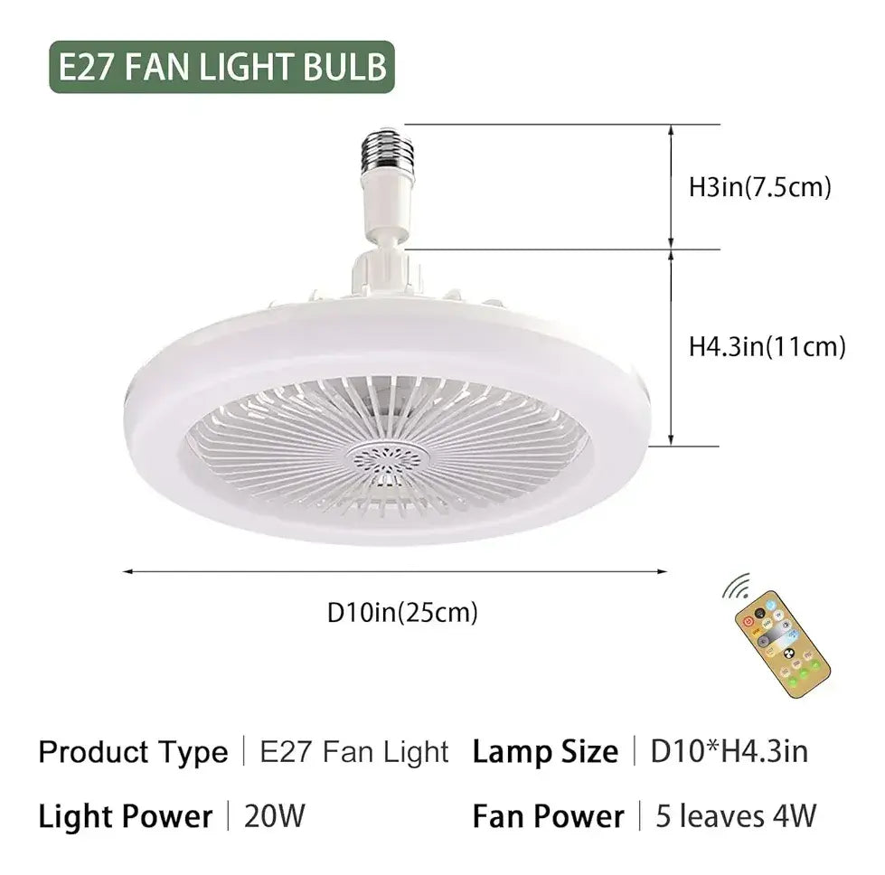 lámparas‑ventilador de techo LED multifuncionales con control remoto