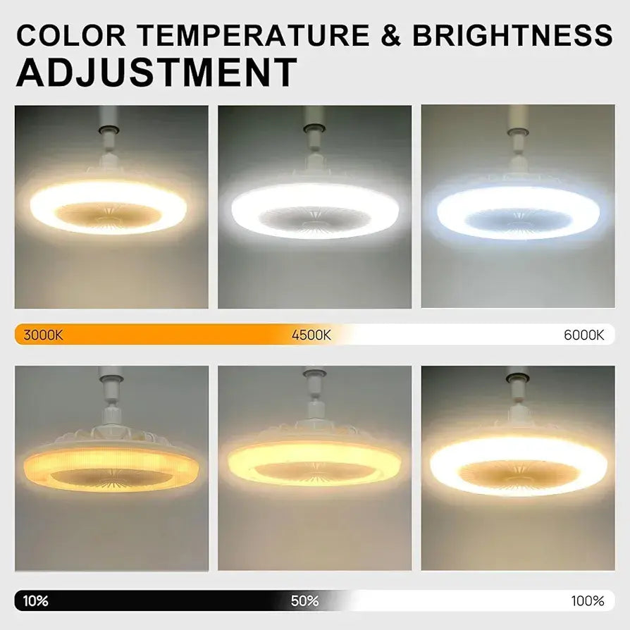 lámparas‑ventilador de techo LED multifuncionales con control remoto