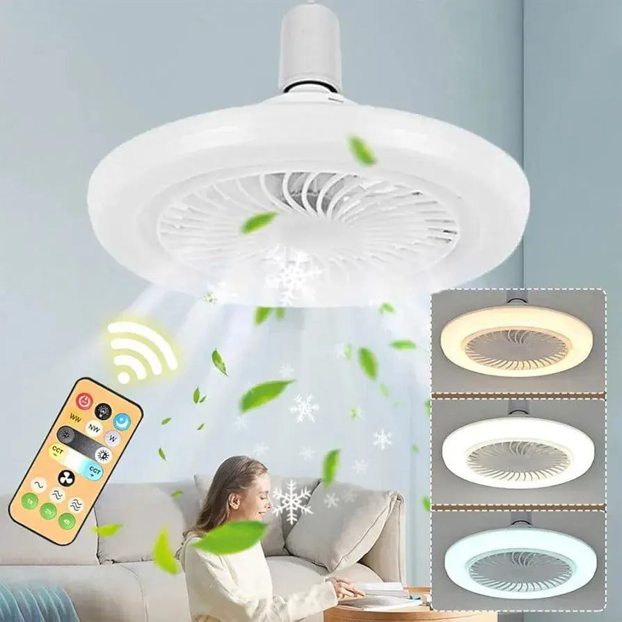 lámparas‑ventilador de techo LED multifuncionales con control remoto