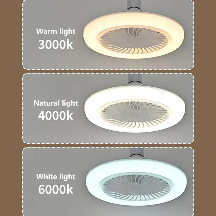 lámparas‑ventilador de techo LED multifuncionales con control remoto