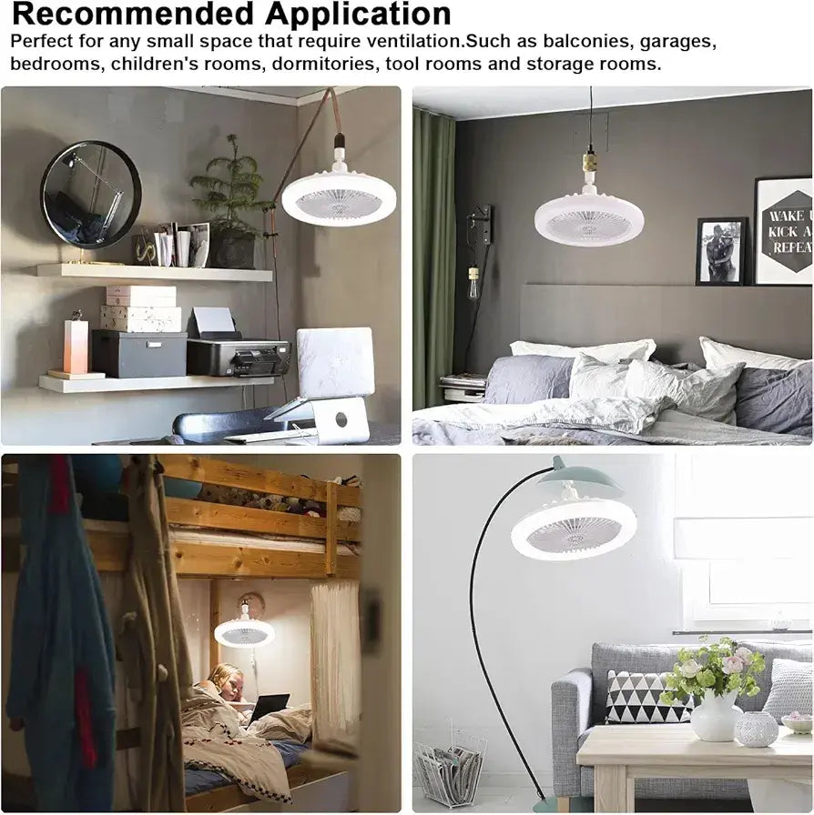 lámparas‑ventilador de techo LED multifuncionales con control remoto